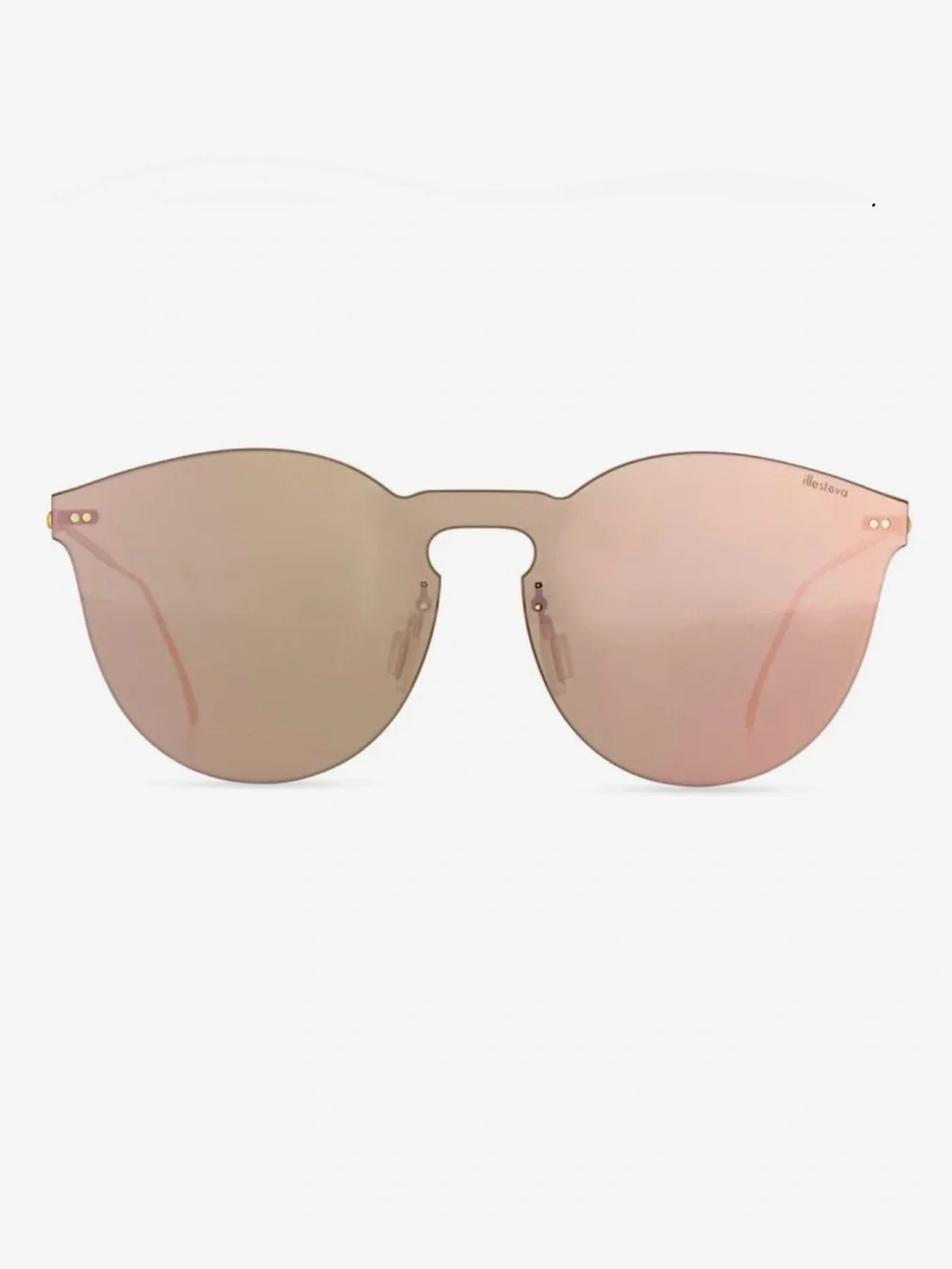 Illesteva Leonard II Mask Sunglasses Rose Gold/Gold